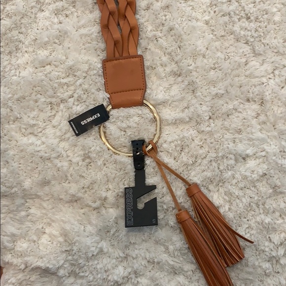 Express Tan Braided Belt - Picture 1 of 4